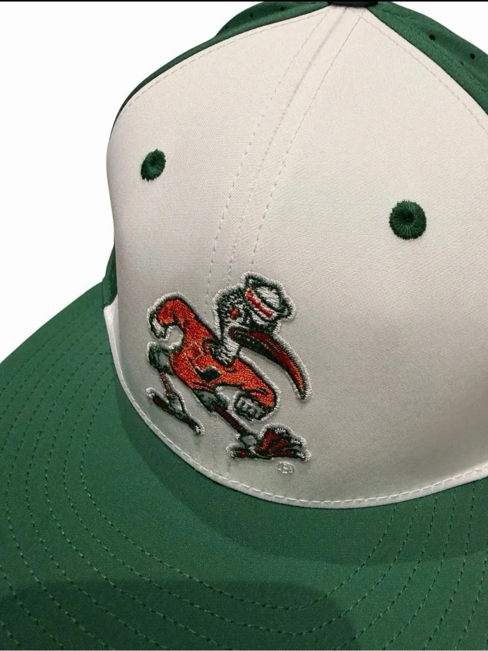 Adidas Miami Hurricanes Snapback Cap Hat One Size.